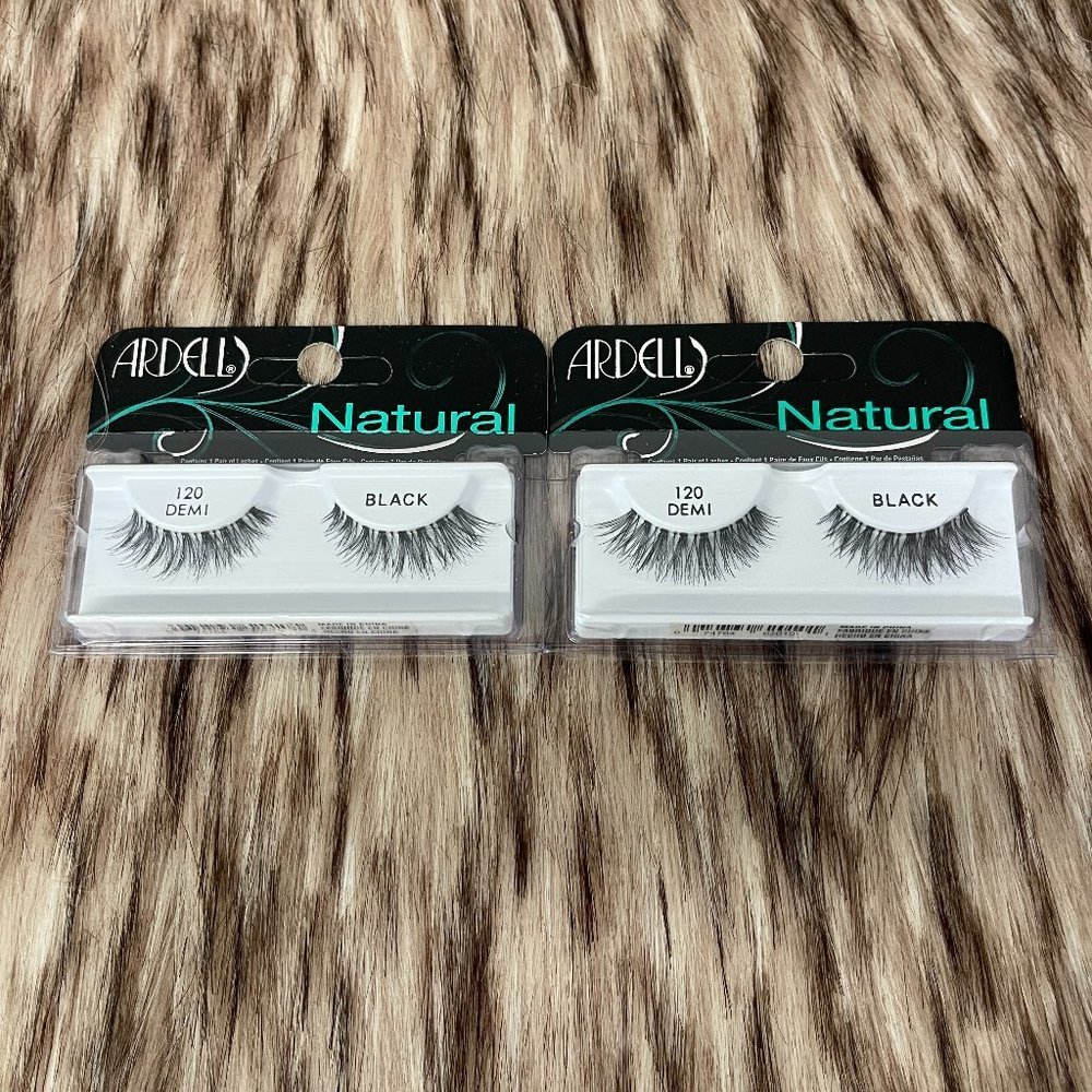 LOT OF 2 Ardell #120 Demi False Lashes, Black